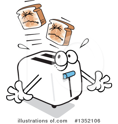 Royalty-Free (RF) Toaster Clipart Illustration by Johnny Sajem - Stock Sample #1352106