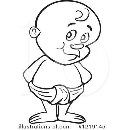 Toddler Clipart #1219145 by LaffToon