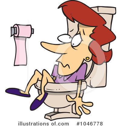 Royalty-Free (RF) Toilet Clipart Illustration by toonaday - Stock Sample #1046778