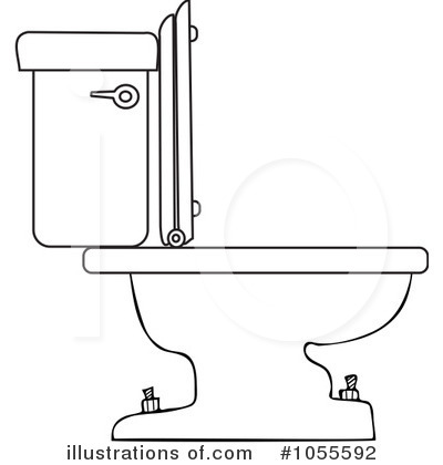 Royalty-Free (RF) Toilet Clipart Illustration by djart - Stock Sample #1055592