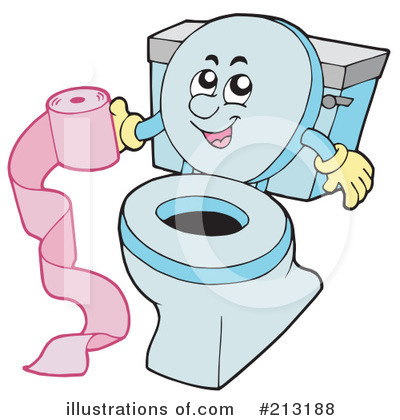 Royalty-Free (RF) Toilet Clipart Illustration by visekart - Stock Sample #213188
