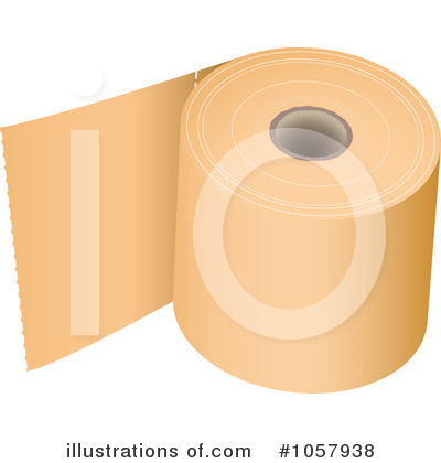 Royalty-Free (RF) Toilet Paper Clipart Illustration by michaeltravers - Stock Sample #1057938