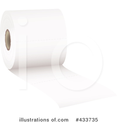 Royalty-Free (RF) Toilet Paper Clipart Illustration by michaeltravers - Stock Sample #433735