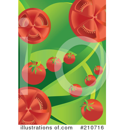 Royalty-Free (RF) Tomatoes Clipart Illustration by MilsiArt - Stock Sample #210716