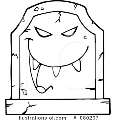 Royalty-Free (RF) Tombstone Clipart Illustration by Hit Toon - Stock Sample #1080297