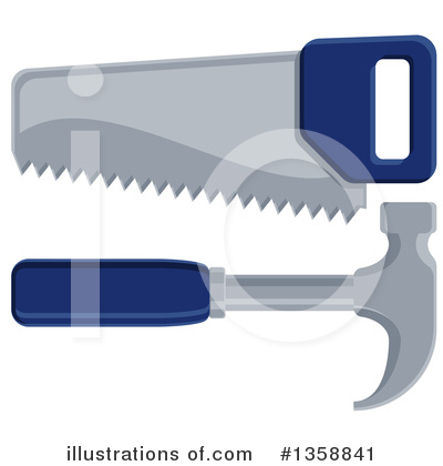 Hand Saw Clipart #1358841 by AtStockIllustration