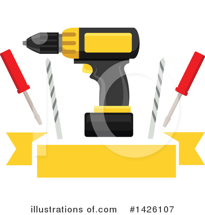 Electric Drill Clipart #1426107 by Vector Tradition SM
