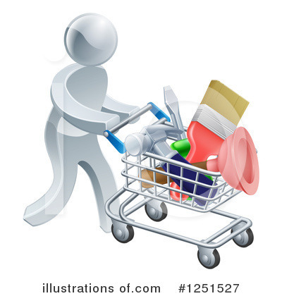Shopping Cart Clipart #1251527 by AtStockIllustration