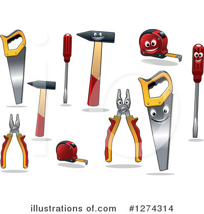 Royalty-Free (RF) Tools Clipart Illustration by Vector Tradition SM - Stock Sample #1274314