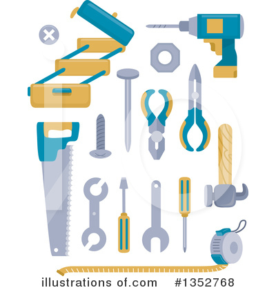 Hand Saw Clipart #1352768 by BNP Design Studio
