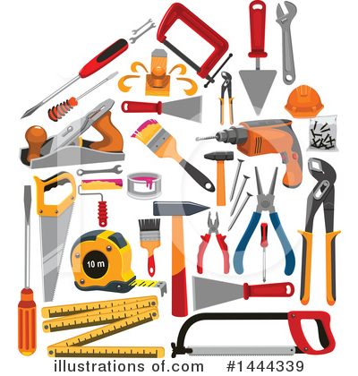 Royalty-Free (RF) Tools Clipart Illustration by Vector Tradition SM - Stock Sample #1444339