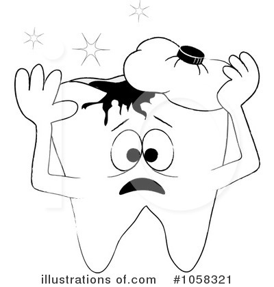 Royalty-Free (RF) Tooth Character Clipart Illustration by Pams Clipart - Stock Sample #1058321
