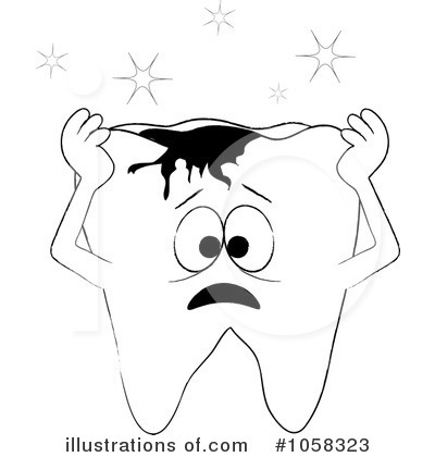 Royalty-Free (RF) Tooth Character Clipart Illustration by Pams Clipart - Stock Sample #1058323