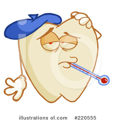 Royalty-Free (RF) Tooth Character Clipart Illustration by Hit Toon - Stock Sample #220555