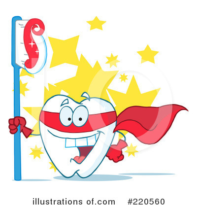 Royalty-Free (RF) Tooth Character Clipart Illustration by Hit Toon - Stock Sample #220560