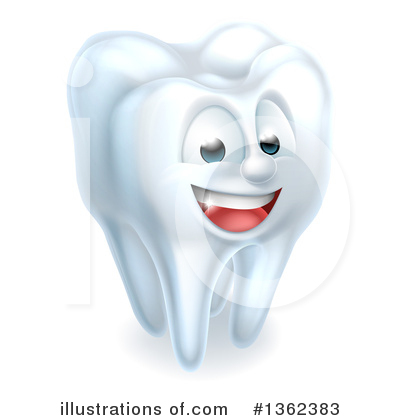 Tooth Character Clipart #1362383 by AtStockIllustration