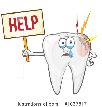 Royalty-Free (RF) Tooth Clipart Illustration by Domenico Condello - Stock Sample #1637817