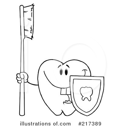 Royalty-Free (RF) Tooth Clipart Illustration by Hit Toon - Stock Sample #217389
