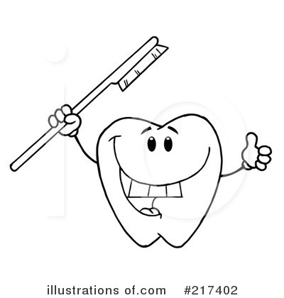 Royalty-Free (RF) Tooth Clipart Illustration by Hit Toon - Stock Sample #217402