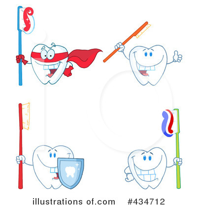 Royalty-Free (RF) Tooth Clipart Illustration by Hit Toon - Stock Sample #434712