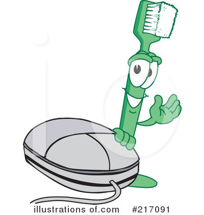 Royalty-Free (RF) Toothbrush Mascot Clipart Illustration by Mascot Junction - Stock Sample #217091