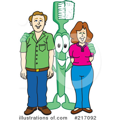 Royalty-Free (RF) Toothbrush Mascot Clipart Illustration by Mascot Junction - Stock Sample #217092