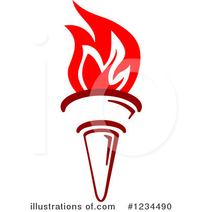 Royalty-Free (RF) Torch Clipart Illustration by Vector Tradition SM - Stock Sample #1234490