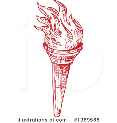 Royalty-Free (RF) Torch Clipart Illustration by Vector Tradition SM - Stock Sample #1389588