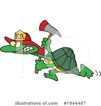 Royalty-Free (RF) Tortoise Clipart Illustration by toonaday - Stock Sample #1044407