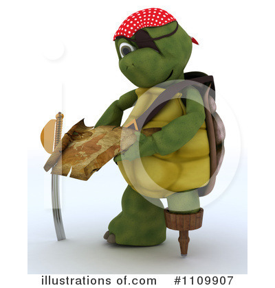 Tortoise Pirate Clipart #1109907 by KJ Pargeter