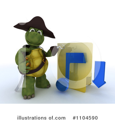 Royalty-Free (RF) Tortoise Pirate Clipart Illustration by KJ Pargeter - Stock Sample #1104590