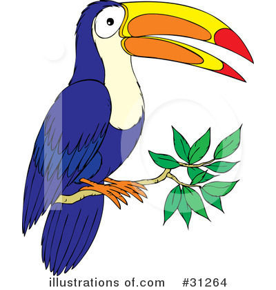 Royalty-Free (RF) Toucan Clipart Illustration by Alex Bannykh - Stock Sample #31264