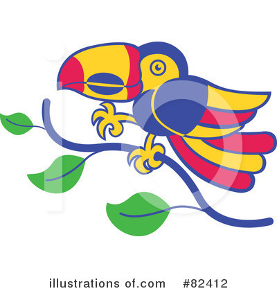 Royalty-Free (RF) Toucan Clipart Illustration by Zooco - Stock Sample #82412