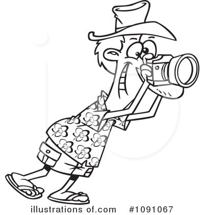 Royalty-Free (RF) Tourist Clipart Illustration by toonaday - Stock Sample #1091067