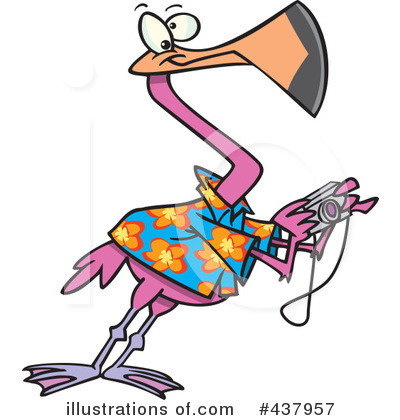 Flamingos Clipart #437957 by toonaday