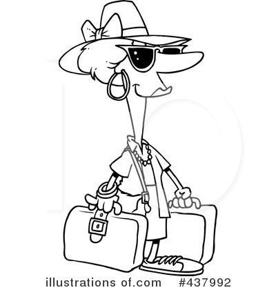 Royalty-Free (RF) Tourist Clipart Illustration by toonaday - Stock Sample #437992