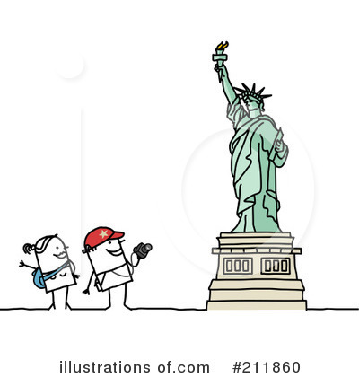 Royalty-Free (RF) Tourists Clipart Illustration by NL shop - Stock Sample #211860