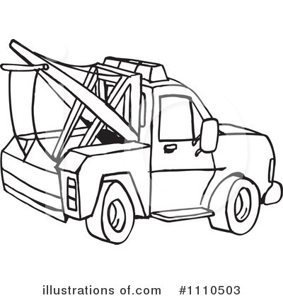 Royalty-Free (RF) Tow Truck Clipart Illustration by Dennis Holmes Designs - Stock Sample #1110503