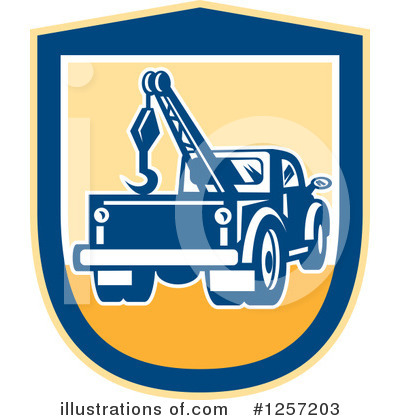 Tow Truck Clipart #1257203 by patrimonio