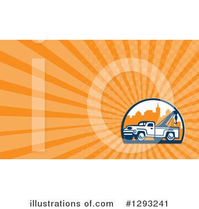 Royalty-Free (RF) Tow Truck Clipart Illustration by patrimonio - Stock Sample #1293241