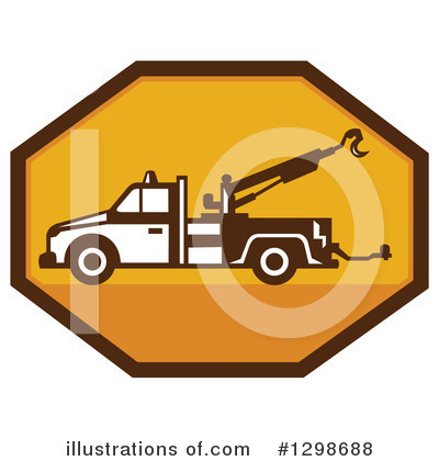 Royalty-Free (RF) Tow Truck Clipart Illustration by patrimonio - Stock Sample #1298688