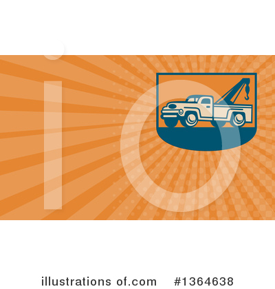 Royalty-Free (RF) Tow Truck Clipart Illustration by patrimonio - Stock Sample #1364638