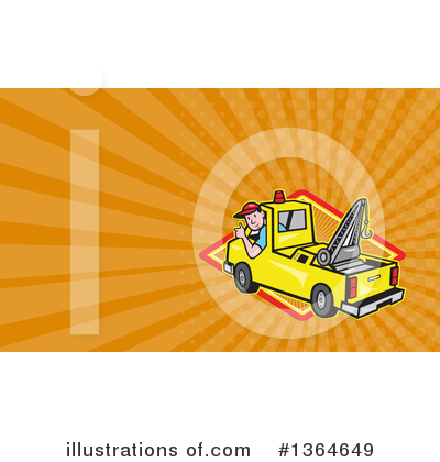 Royalty-Free (RF) Tow Truck Clipart Illustration by patrimonio - Stock Sample #1364649