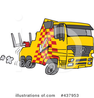 Royalty-Free (RF) Tow Truck Clipart Illustration by toonaday - Stock Sample #437953