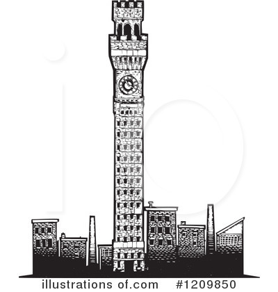Royalty-Free (RF) Tower Clipart Illustration by xunantunich - Stock Sample #1209850