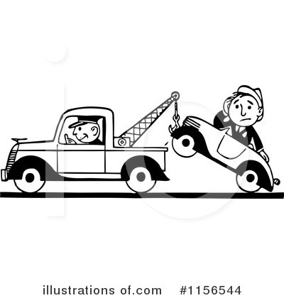 Royalty-Free (RF) Towing Clipart Illustration by BestVector - Stock Sample #1156544