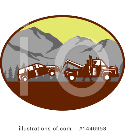 Royalty-Free (RF) Towing Clipart Illustration by patrimonio - Stock Sample #1446958