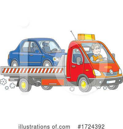 Tow Truck Clipart #1724392 by Alex Bannykh