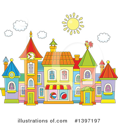 Royalty-Free (RF) Town Clipart Illustration by Alex Bannykh - Stock Sample #1397197