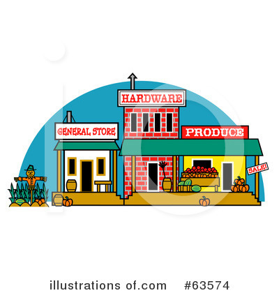 Royalty-Free (RF) Town Clipart Illustration by Andy Nortnik - Stock Sample #63574